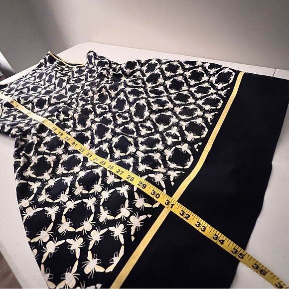Crown & Ivy Navy White Bee Geometric Print Sleeveless Short Dress Women Size 14 - Picture 10 of 14